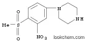 Molecular Structure of 1095010-43-7 (N-(4-Methylsulphonyl-3-nitrophenyl)piperazine)